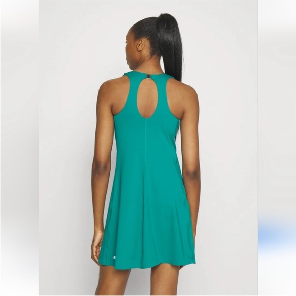 ATHLETA ultimate ease Green Sleeveless Halter Mini Dress - Picture 3 of 10